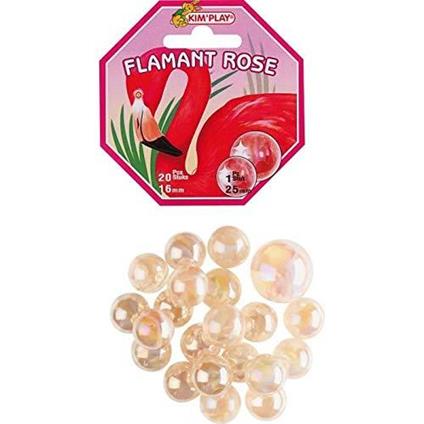 KIM'PLAY-20+1 Palline FLAMAND Rosa, COU500841, Multicolore