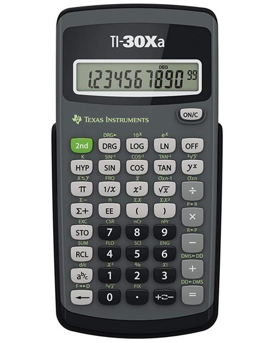 Texas Instruments TI-30Xa calcolatrice Tasca Calcolatrice scientifica Nero,  Grigio - Texas Instruments - Cartoleria e scuola | IBS