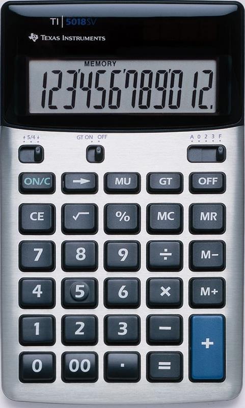 Texas Instruments TI-5018 SV calcolatrice Scrivania Calcolatrice di base Nero, Argento - 2