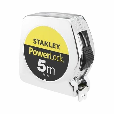 Stanley Powerlock rotella metrica 5 m Acciaio al carbonio Nero, Acciaio inossidabile, Giallo - 3