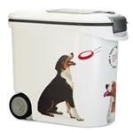 Curver Contenitore Cibo per Animali Motivo Cane con Ruote 35L