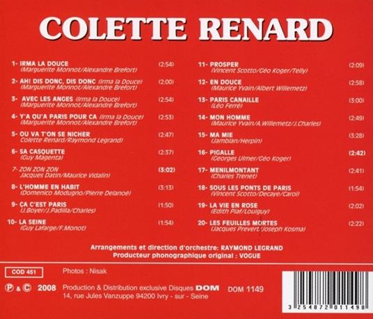 Irma La Douce - CD Audio di Colette Renard - 2