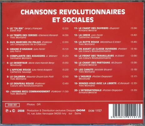 Chansons Revolutionnaires - CD Audio - 2