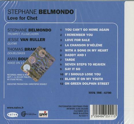 Love for Chet - CD Audio di Stephane Belmondo - 2