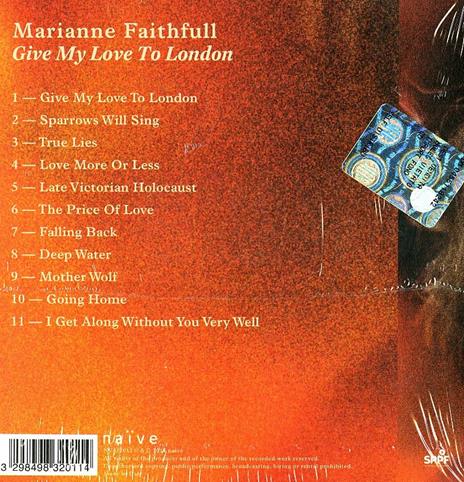 Give My Love to London - CD Audio di Marianne Faithfull - 2