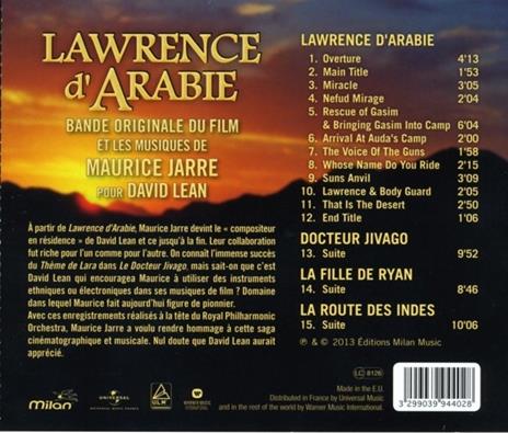 Lawrence of Arabia (Colonna sonora) - CD Audio di Maurice Jarre - 2