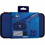 Starter Kit - KONIX - Custodia + Auricolari + Schermo protettivo + Box - Blu - Switch e Switch Lite - Licenza ufficiale FFF