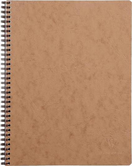 Age Bag Taccuino A4 + spiralato 22,5x29,7cm, 160 pagine, 4 fori a quadretti 5x5 Cognac