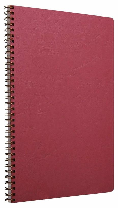 Quaderno Age Bag con spirale extra large a righe con margine. Rosso ciliegia - 2