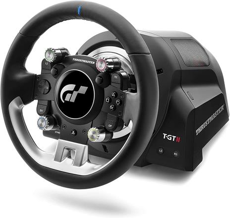 Thrustmaster T-GT II PACK, Volante, PS5, PS4, PC, Force Feedback in Tempo Reale, Motore Brushless da 40 watt, Sistema a Doppia Cinghia, Tecnologia Magnetica, Volante Intercambiabile