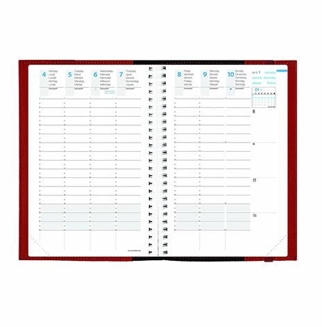 Agenda settimanale 2023, Quo Vadis, 13 mesi, TIME&LIFE LARGE, con rubrica ML, viola, con elastico - 16 x 24 cm - 6