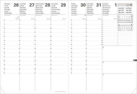 Agenda Quo Vadus Planning 2022-2023, 16 mesi, settimanale, Impala, Nero - 18x24 - 2