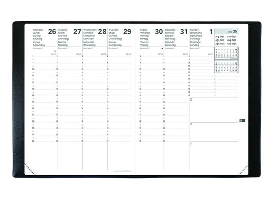 Agenda Quo Vadus Planning 2022-2023, 16 mesi, settimanale, Impala, Nero - 18x24 - 3