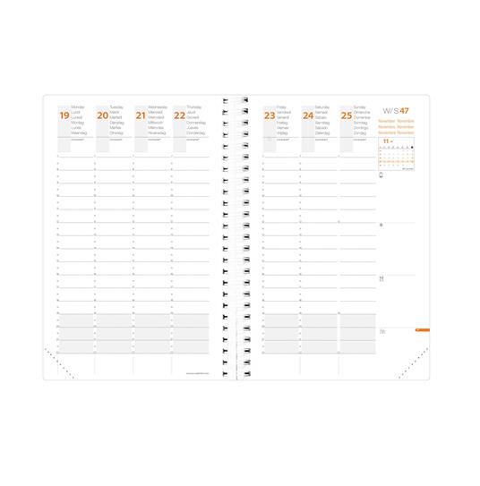 Agenda Settimanale Quo Vadis 2023, 13 mesi, TIME&LIFE POCKET rub IT viola Elas - 10 x 15 cm - 2