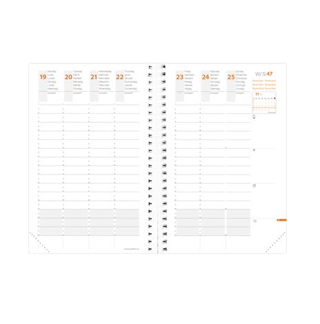 Agenda settimanale 2023, Quo Vadis, 13 mesi, TIME&LIFE POCKET, con rubrica IT, nero, con elastico - 10 x 15 cm - 2