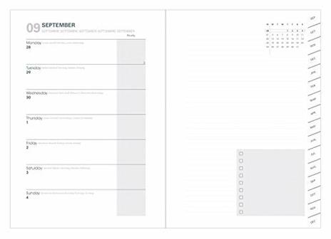 Agenda Quo Vadis Plan Note 2022-2023, 16 mesi, settimanale, Billy, Lavanda - 15x21 - 3