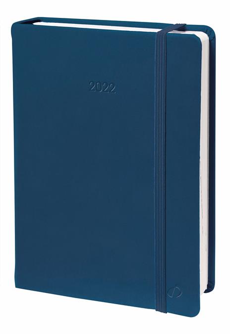 Agenda settimanale 2025, Quo Vadis, 13 mesi, Presidente PREST fas, multingue, Silk blu marine, con elastico - 21 x 27 cm