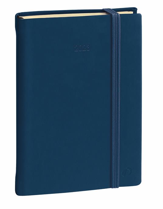 Agenda settimanale 2025, Quo Vadis, 13 mesi, Presidente PREST fas, multingue, Silk blu marine, con elastico - 21 x 27 cm - 5