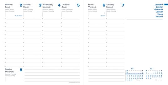 Agenda settimanale 2024, Quo Vadis, 13 mesi, Esecutivo R, con rubrica, multingue, Equology nero - 16 x 16 cm - 8
