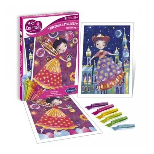 Sentosphere Quadretti con Glitter Principesse Bambini Gioco - 2