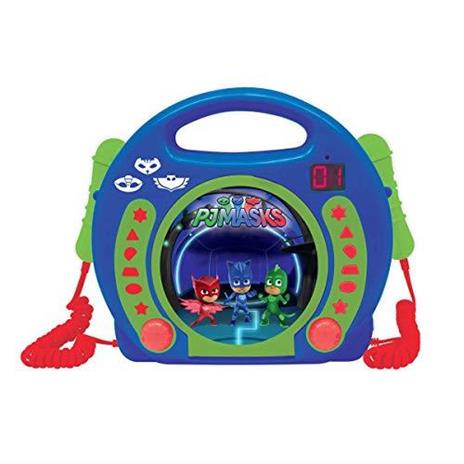 PJ Masks Lettore CD con Microfono, Colore Blu/Rosso/Verde, RCDK100PJM - 2