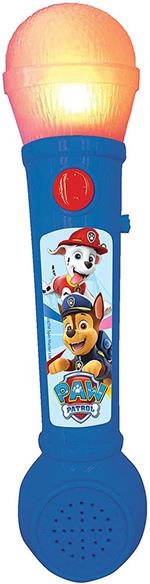 Lexibook Paw Patrol Microfono Bambini, Giocattolo Musicale, Altoparlante Integrato, efetti Luminosi, Melodie Pre-registrati Incluse, Blu/Rosso