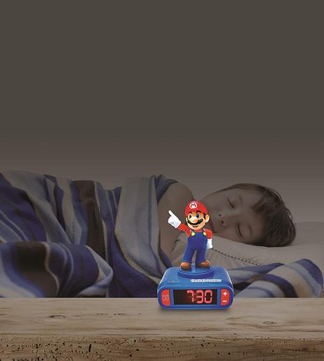 Sveglia digitale Nintendo Super Mario per Bambini con Snooze e Suoni, Orologio per Bambini, Colore Blu / Rosso - RL800NI - 5