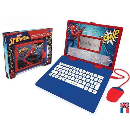 Computer educativo SPIDER-MAN bilingue (FR / EN) per bambini LEXIBOOK 124  attività - Lexibook - Elettronici - Giocattoli | IBS