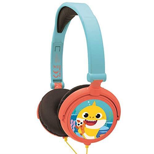 Lexibook Baby Shark Nickelodeon Cuffie Stereo, Alimentazione a Misura di Bambino, Pieghevole e Regolabile, Blu/Arancione - 2