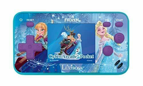 Lexibook- Frozen Console di Gioco Portatile Cyber Arcade Pocket, 150 Giochi, LCD, Batteria, Blu