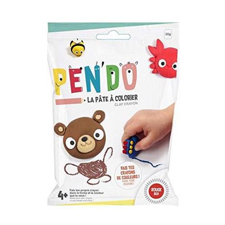 Pen'do - Pasta da colorare, 30 g, colore: Rosso