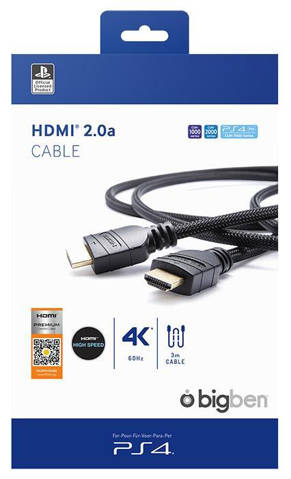 BB Cavo HDMI 2.0 3m Lic. Sony PS4 - gioco per Console e accessori - Bigben  Interactive - Accessori Gaming - Videogioco | IBS