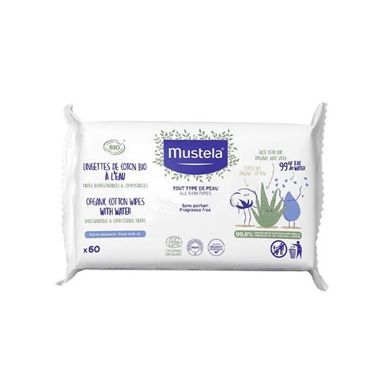 Mustela Salviettine all''Acqua in Cotone 4 Confezioni da 60pz