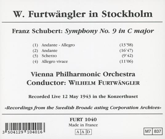 Sinfonia n.9 - CD Audio di Franz Schubert,Wilhelm Furtwängler - 2