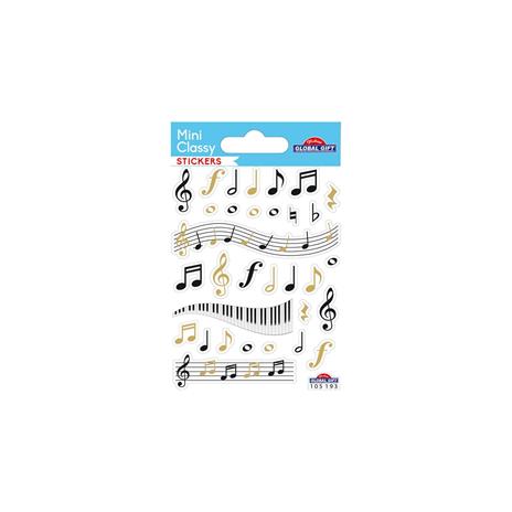 Adesivi - Note musicali - oro - 7,5 x 10 cm - Global Gift - Cartoleria e  scuola