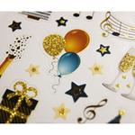 Adesivi - Festa di compleanno - Glitter - 1,8 cm