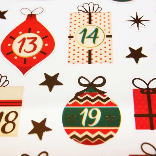 Adesivi per il calendario dell''Avvento - Regali di Natale - 2