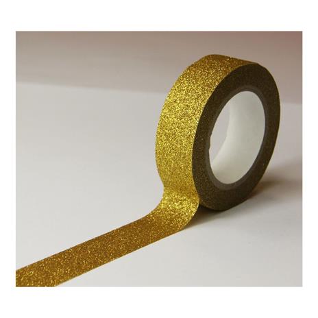 Nastro adesivo - Giallo - Glitter - Riposizionabile - 15 mm x 10 m - 2