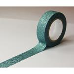 Nastro per mascheratura - Blu turchese - Glitter - Riposizionabile - 15 mm x 10 m