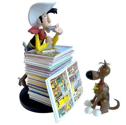 Lucky Luke: Plastoy - Collector''s Figure Lucky Luke & Rantanplan Con Pila Di Fumetti