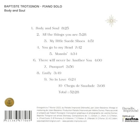 Body And Soul - CD Audio di Baptiste Trotignon - 2