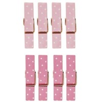 8 mini Mollette in legno magnetici 3,5 cm - Rosa - Graine Créative -  Cartoleria e scuola