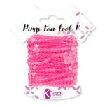 6 nastri glitter 6 m - Rosa neon