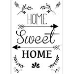 Trasferimento a caldo A4 nero & bianco - Home Sweet Home