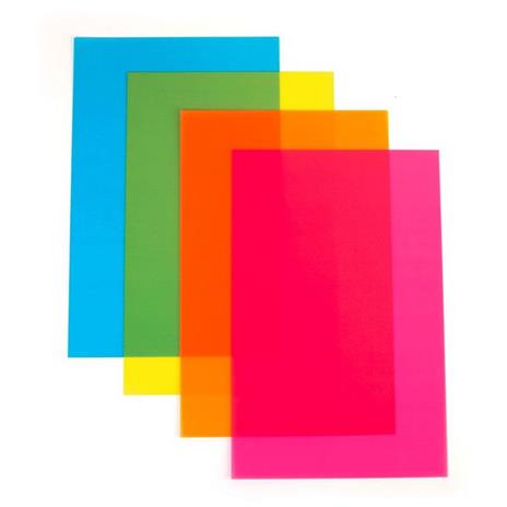 4 fogli di plastica fluorescente pazza - 2