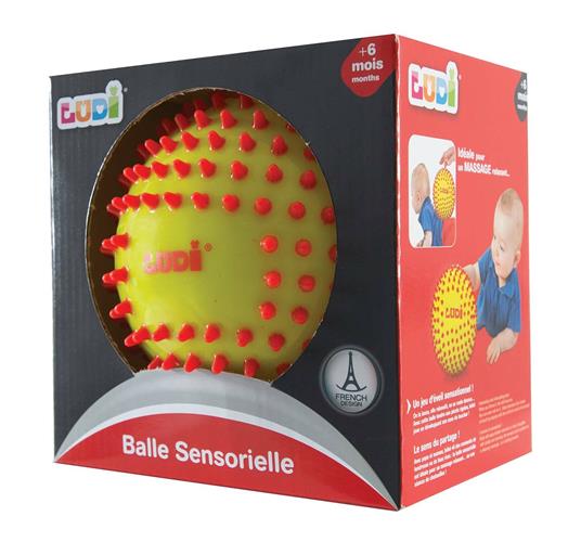 Ludi30018. Palla Sensoriali Bicolore 15Cm