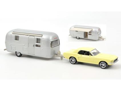 Norev Nv270581 Ford Mustang 1968 Light Yellow E Airstream Caravan 1:43 Modellino