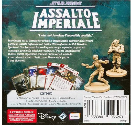 Star Wars - Assalto Imperiale - Sabine Wren e Zeb Orrelios. Esp. - ITA. Gioco da tavolo - 2