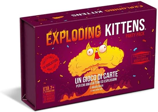 Exploding Kittens. Base - ITA. Gioco da tavolo - Asmodee - Exploding Kittens  - Giochi di ruolo e strategia - Giocattoli