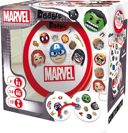 Dobble Marvel Emoji (Eco-Sleeve). Base - ITA. Gioco da tavolo - Asmodee -  Giochi di ruolo e strategia - Giocattoli